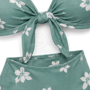 Conjunto de Bikini de Dos Piezas para Mujer, Traje de Baño Premium con Estampado Personalizado, Tela Elástica, Colección de Verano para Vacaciones en la Playa - Product Image 6