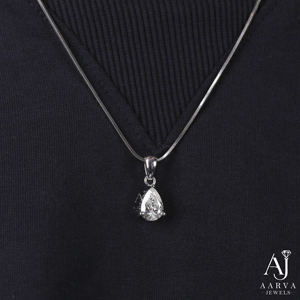 Pendentif élégant en moissanite en argent sterling 925 avec ornements en pierres brillantes, idéal pour les cadeaux et le quotidien – Offre spéciale - Product Image 1