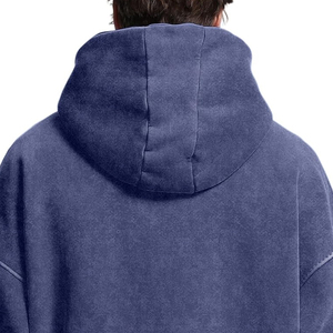Sweats à capuche délavés pour hommes 2026, basiques, en coton mélangé, avec logo personnalisé, couleur unie, haute qualité et prix raisonnable - Product Image 6