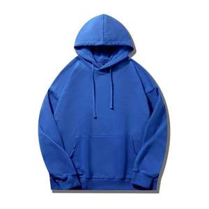 เสื้อฮู้ดดี้ผู้ชายแบบสวมหัว ผ้าฝ้าย 100% ทรงโอเวอร์ไซส์ สีชมพู ปักลาย เสื้อฮู้ดดี้ผ้าเทอร์รี่เนื้อหนา - Product Image 1