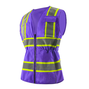 Chaleco de Seguridad Reflectante de Alta Calidad en Dos Tonos con Múltiples Bolsillos y Franjas de Alta Visibilidad para Uso Laboral - Product Image 5