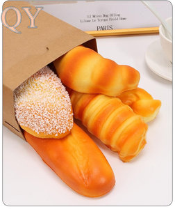 QY Juguete Squishy De Pan Realista Suave De Recuperación Lenta Baguette Croissant Juguete Antiestrés Regalo - Product Image 5