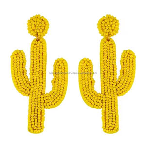 Promotion nouveau luxe graine perlée anniversaire reine boucles d'oreilles goutte brodé à la main couleur personnalisée classique balancent cadeau pour les femmes - Product Image 2