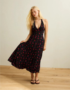 Robe longue en coton à motif floral pour femme, nouvelle collection, impression personnalisée, en mousseline tissée lavable - Product Image 1