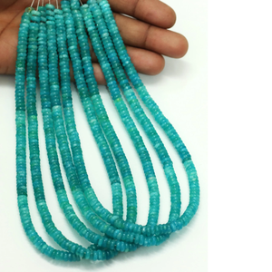 Cuentas de cuarzo planas redondas de color azul cielo neón, cuentas de cuarzo redondas lisas, 15 pulgadas, cuarzo de color azul cielo neón para la fabricación de joyas. - Product Image 1