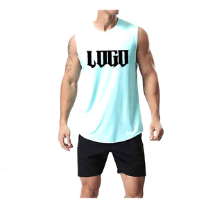 Camiseta sin mangas de punto ligera y duradera para hombre, ideal para gimnasio, fitness, entrenamiento de verano, con OEM - Product Image 3
