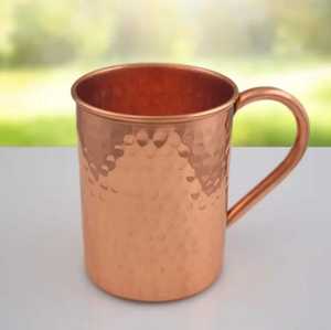 แก้วทองแดงลายตอกแบบมีดีไซน์  แก้วทองแดงเคลือบเงา สำหรับใช้ในบาร์ คลับ บ้าน ครัว และร้านอาหาร - Product Image 4