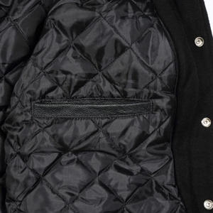 veste universitair baseball <b>jacket</b> custom logo Luxury Black Varsity <b>Jackets</b> <b>Leather</b> Sleeve Letterman Varsity <b>Jacket</b> for man - Product Image 6