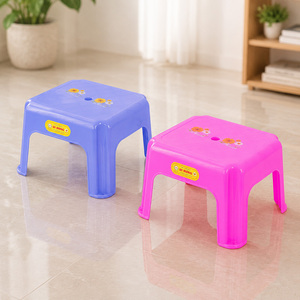 Multi-Color Virgin PP Modern Design Lightweight Portable Durable Stackable Multi-Function <b>Storage</b> Ottoman <b>Stool</b> for Home Kitchen - Product Image 1
