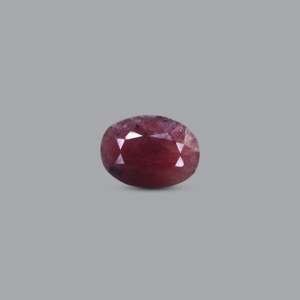 Natural Oval Faceted Ruby Loose Gemstone 10.9 Carat Red for Fine Jewelry - Product Image 1