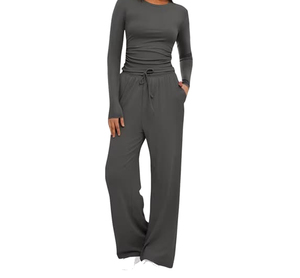 Ensemble de survêtement pour femme tendance et confortable, respirant et léger, avec cordon de serrage – Vente chaude - Product Image 1