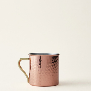 Hammered Copper Moscow Mule Mug Wholesale Stainless Steel Lined Cocktail <b>Cup</b> With Brass Gold Handle for Bar And Restaurant - Product Image 6