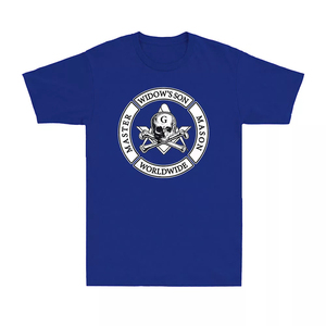 T-shirt pour homme de la franc-maçonnerie, motif F & AM, équerre et compas, haute qualité, sur mesure, manches courtes - Product Image 5