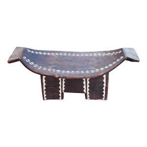 Handcrafted Sheesham <b>Wood</b> Tribal Stool with White Inlay - Wholesale India - Product Image 3