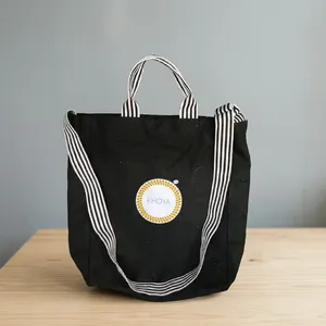 Sac fourre-tout en toile haut de gamme très vendu, 16x14x5 pouces, élégant, écologique, réutilisable, pour les courses, le commerce de détail et l'emballage cadeau - Product Image 2