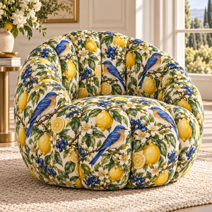 Tela Brocada Jacquard Floral Personalizada Blue Bird de PRANIKA INTERNATIONAL, 58/60 Pulgadas, Tejida, Estampada, Transpirable y Ligera para el Hogar - Product Image 4