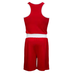 Conjunto de Uniforme de Boxeo Rojo Personalizado al por Mayor para Hombre, Chaleco de Boxeo Transpirable de Malla, Pantalones Cortos, Traje OEM para Entrenamiento y Combate, Artículos Deportivos - Product Image 3