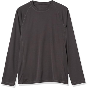 เสื้อแรชการ์ดแขนยาวสีเทาเข้มสำหรับผู้ชายอเนกประสงค์ UPF 50 พลัส ป้องกันแสงแดด แห้งเร็ว กระชับรูปทรง เสื้อว่ายน้ำประสิทธิภาพสูง - Product Image 6
