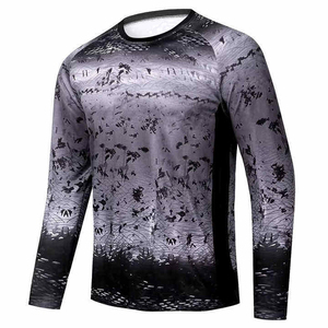 Camisetas de pesca de manga larga transpirables de secado rápido para hombre a precio económico con logotipo personalizado por sublimación, ropa de pesca para exteriores. - Product Image 1
