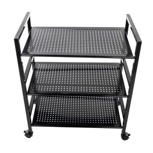 Carrello portaoggetti in metallo nero Widen 3, multifunzionale, smontabile e pieghevole per casa, garage, cucina, bagno, per alimenti, spezie, borse - Product Image 4