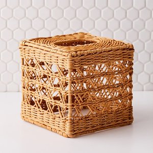 Nouvelle collection de boîtes distributrices de mouchoirs en rotin, nouveau design de boîtes en papier faites à la main, paniers de couverture - Product Image 6