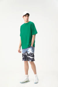 La plus nouvelle qualité couleur unie 100% hommes et femmes T-shirt peut être en gros peut être logo personnalisé - Product Image 2