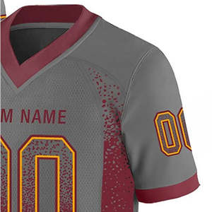 Camiseta de Fútbol Americano Moderna al Por Mayor, de Manga Corta, Transpirable, para Adultos, con Nombre y Logotipo del Equipo - Product Image 5