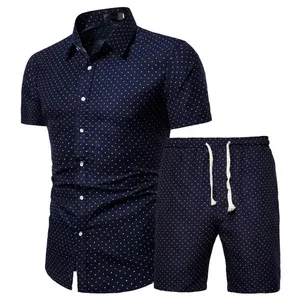 Ensemble de chemises d'été pour hommes, respirantes, sportives, en mélange de coton, avec imprimé floral fantaisie, manches courtes - Product Image 5