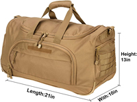 Sac à bandoulière tactique convertible imperméable et résistant à l'eau, sac de sport décontracté, sac à dos de randonnée, sacs tactiques