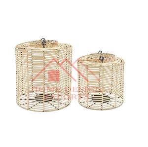 Linterna de lámpara de vela para decoración navideña, la decoración del hogar más vendida, linterna de vela colgante de ratán para decoración del hogar, ratán - Product Image 1