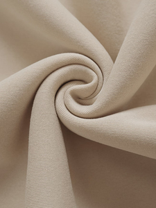 Sudadera con capucha corta minimalista para mujer, color beige crema, con cremallera metálica, forro polar, estilo oversize, top de streetwear, venta al por mayor OEM - Product Image 6