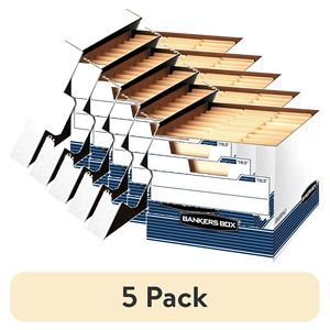Stor/<b>File</b> Medium Duty Letter/Legal Paper <b>Boxes</b> White 5 Pack - Product Image 1