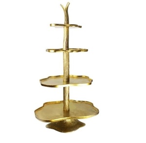 ชั้นวางเค้กอะลูมิเนียม 4 ชั้น สำหรับงานวันเกิด งานเฉลิมฉลอง ชั้นวางเค้กโลหะ ราคาประหยัด ที่วางเค้กทำมือ - Product Image 1