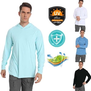 Chemise de pêche décontractée pour homme à manches longues 100% polyester avec protection UPF 50, imperméable, respirante et à séchage rapide - Product Image 3
