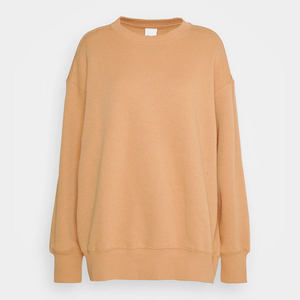 Sweat-shirt décontracté à manches longues en molleton, col rond, confortable, pour l'hiver, tenue tendance, coupe oversize, pour femme, en polyester/coton teint en fil - Product Image 4