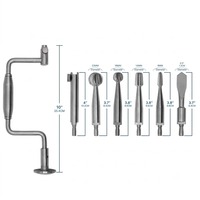 Pacho Industries – Ensemble de 7 instruments chirurgicaux orthopédiques vétérinaires Hudson pour perceuse manuelle, stérilisation haute température