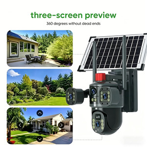 Telecamere di Sicurezza V380 da Esterno con Pannelli Solari WiFi, Scheda SIM 4G, PTZ, Telecamera di Sorveglianza con Faretto, Rilevamento Movimento, 12MP 4K Impermeabile - Product Image 4