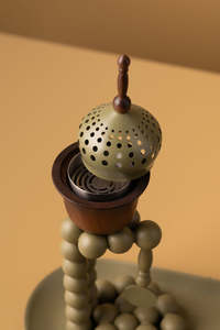Wooden Handmade Incense Burner <b>with</b> Wooden Stand and Glass Jar Aromatherapy <b>Diffuser</b> Set for Home Use by Curio Craft - Product Image 3