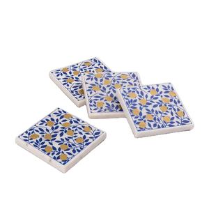 Sous-verre en marbre personnalisé, table, vin, café, tapis, thé, boisson, hôtel, luxe, ensemble de sous-verres en marbre, haute qualité - Product Image 1