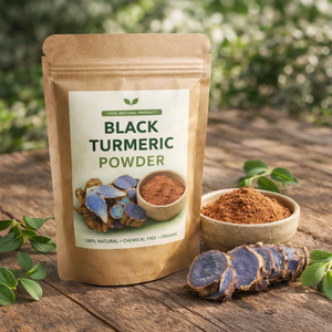 Poudre de curcuma noir déshydratée de haute qualité avec des ingrédients naturels purs, riche en antioxydants pour la santé et les bienfaits pour la peau - Product Image 3