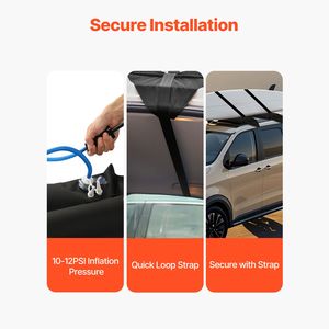 37.6 Inch Universal <b>Inflatable</b> Soft Aluminium Roof Rack Pads 88LBS Kayak Carrier 2 Ties 37.6 Inch Universal <b>Car</b> Roof Rack Pads - Product Image 5