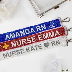Custom <b>Nurse</b> Strap, Personalized RN Strap, Personalized <b>Nurse</b> Beaded Strap, Custom Beaded <b>Nurse</b> Strap, <b>Bag</b> Strap for <b>Nurse</b>, Nurs - Product Image 2