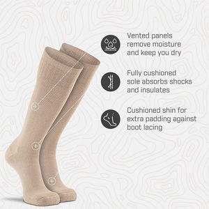 Chaussettes de compression unisexes d'hiver de haute qualité pour la marche, avec couture plate et confortable à l'orteil, idéales pour la gym, le fitness, la course et le sport - Product Image 3