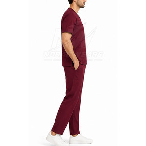 Conjunto de Uniforme Médico Cómodo para Hombre con Cuello en V, Tejido Transpirable y Apariencia Profesional - Product Image 6