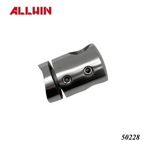 ALLWIN 50227 304 316 Conector de Barra Transversal de Acero Inoxidable para Barandilla de Vidrio, Montaje en Pared - Product Image 3