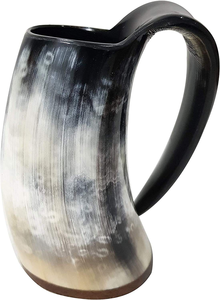 Chope à bière en corne de viking artisanale et écologique - Design moderne unique - Product Image 4