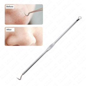 Kit d'extraction d'acné et de points noirs en acier inoxydable, outils professionnels portatifs de nettoyage des pores pour les soins de la peau, 5 pièces - Product Image 2