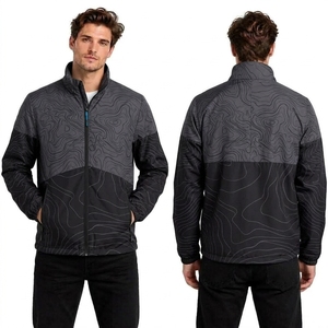 Pitch <b>Black</b> Spliced Panel <b>Windbreaker</b> Jackets Premium Quality Regular Sleeve Stand Neck Moisture Wicking Urban Jumpers - Product Image 1