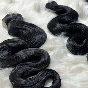 100% sin procesar Premium barato 10A grado pelo crudo cuerpo negro onda Genius máquina de trama doble dibujado Paquete de Qhair - Product Image 3