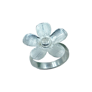Bague Fleur en Argent Sterling 925 Faite à la Main, Bague Florale Tendance pour Femme, Bijou de Mode, Cadeau pour Femme, Petite Amie, Elle - Product Image 1